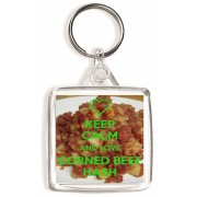 Keep Calm and Love Corned Beef Hash - Square Keyring