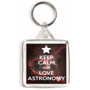 Keep Calm and Love Astronomy - Square Keyring