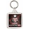 Keep Calm and Love Astronomy - Square Keyring