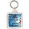 Keep Calm and Love Music - Square Keyring
