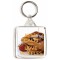 Keep Calm and Love Waffles - Square Keyring