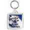 Keep Calm and Love Horses - Square Keyring