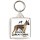 Keep Calm and Love a Great Dane - Square Keyring