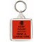 Keep Calm and Make Mine a Large One - Square Keyring
