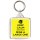 Keep Calm and Make Mine a Large One - Square Keyring