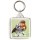 Keep Calm and Love Robins - Square Keyring