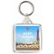 Keep Calm and Love Blackpool - Square Keyring