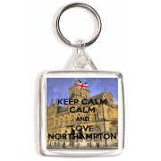 Keep Calm and Love Northampton - Square Keyring