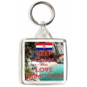 Keep Calm and Love Primosten - Square Keyring