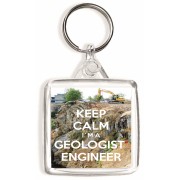 Keep Calm I'm a Geologist Engineer - Square Keyring