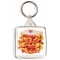 Keep Calm and Love Chip Butties - Square Keyring