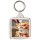 Keep Calm and Love Pizza - Square Keyring