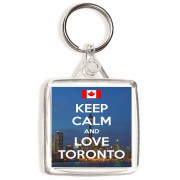 Keep Calm and Love Toronto - Square Keyring