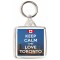 Keep Calm and Love Toronto - Square Keyring