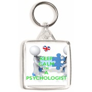Keep Calm I'm a Psychologist - Square Keyring