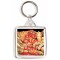 Keep Calm and Love Bread - Square Keyring