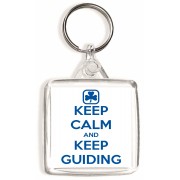 Keep Calm and Keep Guiding - Square Keyring