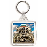 Keep Calm and Love Bulgaria - Square Keyring