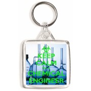 Keep Calm I'm a Chemical Engineer - Square Keyring