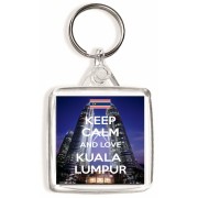 Keep Calm and Love Kuala Lumpur - Square Keyring