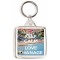 Keep Calm and Love Swanage - Square Keyring