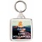 Keep Calm and Love Volcanoes - Square Keyring