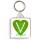 Keep Calm and be a Vegan - Square Keyring