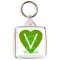 Keep Calm and be a Vegan - Square Keyring