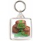 Keep Calm and Love Pork Pies - Square Keyring