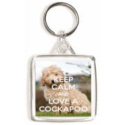 Keep Calm and Love a Cockapoo - Square Keyring