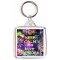 Keep Calm and Love Fireworks - Square Keyring