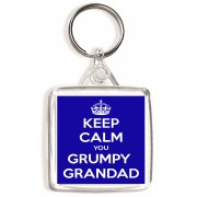 Keep Calm You Grumpy Grandad - Square Keyring