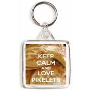 Keep Calm and Love Pikelets - Square Keyring