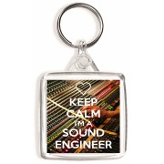 Keep Calm I'm a Sound Engineer - Square Keyring