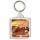Keep Calm and Eat a Bacon Cheeseburger - Square Keyring