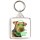 Keep Calm and Love an Airedale Terrier - Square Keyring