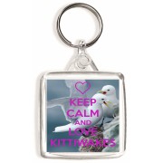 Keep Calm and Love Kittiwakes - Square Keyring