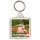 Keep Calm and Love Flamingos - Square Keyring