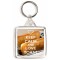 Keep Calm and Love Toast - Square Keyring