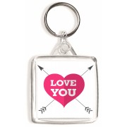 Love You - Square Keyring