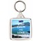 Keep Calm and Love Tasmania - Square Keyring