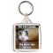 The more people I meet The more I like my cat - Square Keyring