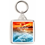 Heaven is a Cottage by the Sea - Square Keyring