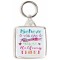 Believe You Can and You're Halfway There - Square Keyring