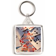 Keep Calm and Play Bridge - Square Keyring