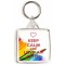 Keep Calm and Love an Artist - Square Keyring