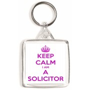 Keep Calm I am a Solicitor - Square Keyring