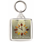 Time flies. Use it wisely - Square Keyring
