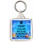Keep Calm because Science Rocks - Square Keyring