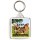 Keep Calm and Love Chickens - Square Keyring